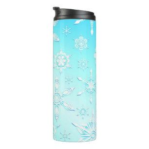 Termo Patrón de copos de nieve de cristal