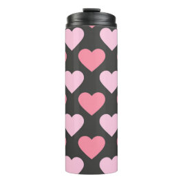Termo Patrón de corazón de amor moderno