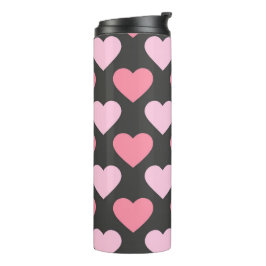 Termo Patrón de corazón de amor moderno