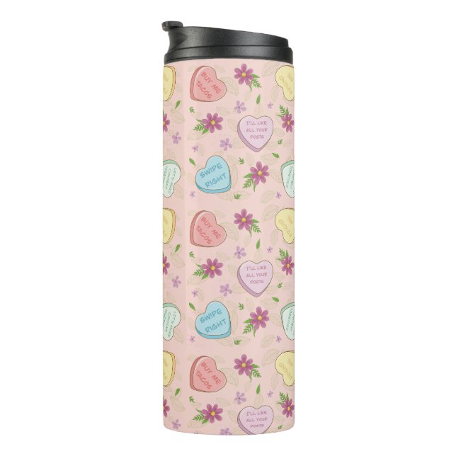 Termo Patrón de Corazones de Candy de Valentine Funny Sa (Rotado hacia la derecha)