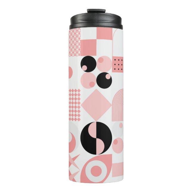 Termo Patrón de cosecha geométrica abstracta hecho con s (Anverso)