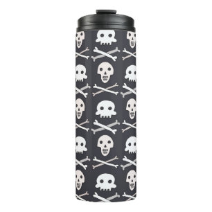 Termo Patrón de cráneo de Halloween
