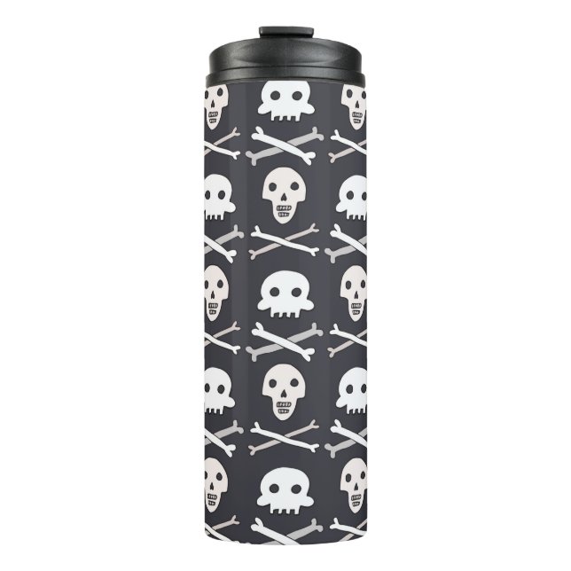Termo Patrón de cráneo de Halloween (Anverso)