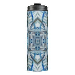 Termo Patrón de cristal azul invernal
