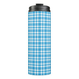 Termo Patrón de Cuadro Azul Blanco