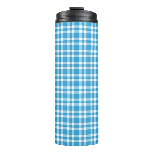 Termo Patrón de Cuadro Azul Blanco (Anverso)