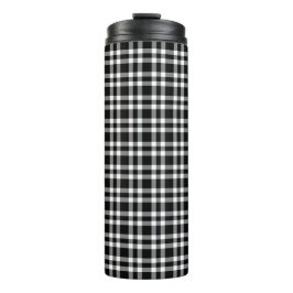 Termo Patrón de Cuadros Negro Blanco