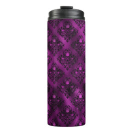 Termo Patrón de damasco de purpurina glamour con ombre p