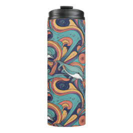Termo Patrón de delfines lúdicos - Diseño de inspiración