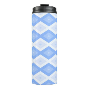 Termo Patrón de diamante azul pálido