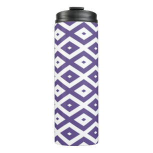 Termo Patrón de diamante ultravioleta y blanco