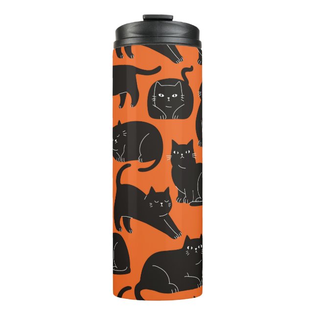 Termo Patrón de dibujo de mano para gatos personalizados (Anverso)