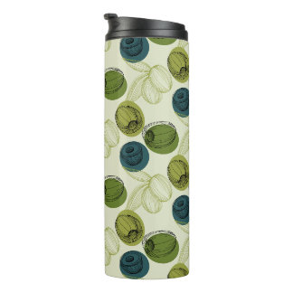Termo Patrón de dibujo del esbozo de color verde