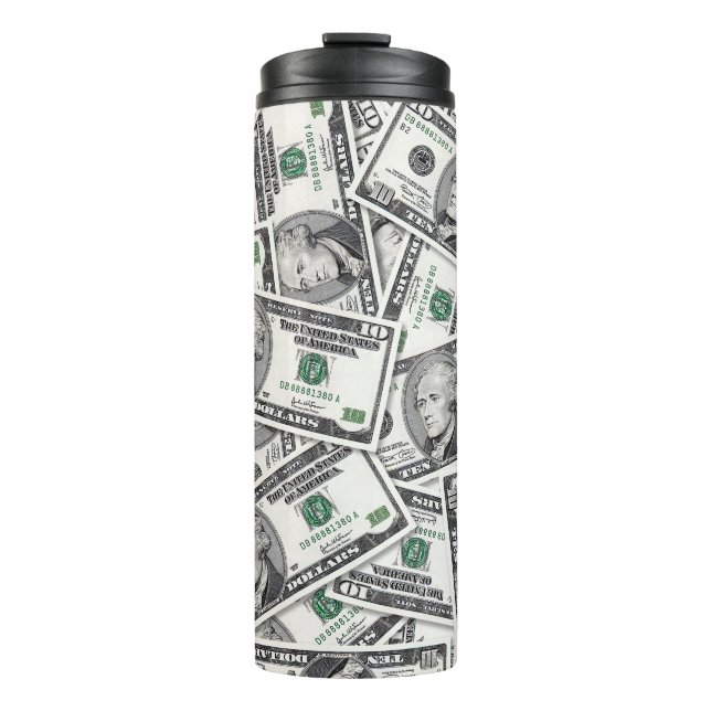 Termo Patrón de dinero de billete de $10 (Anverso)