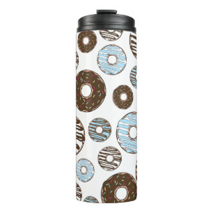Termo Patrón De Donuts, Donuts Azules, Donuts Marrones