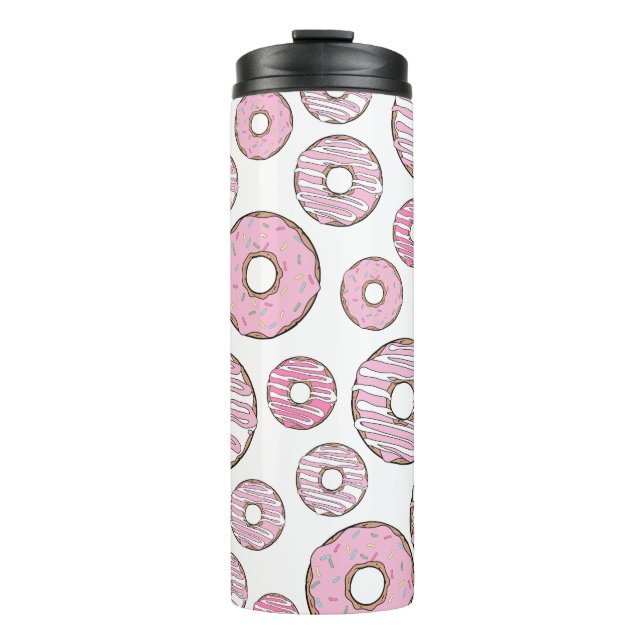Termo Patrón De Donuts, Donuts Rosados, Espolvorines (Anverso)