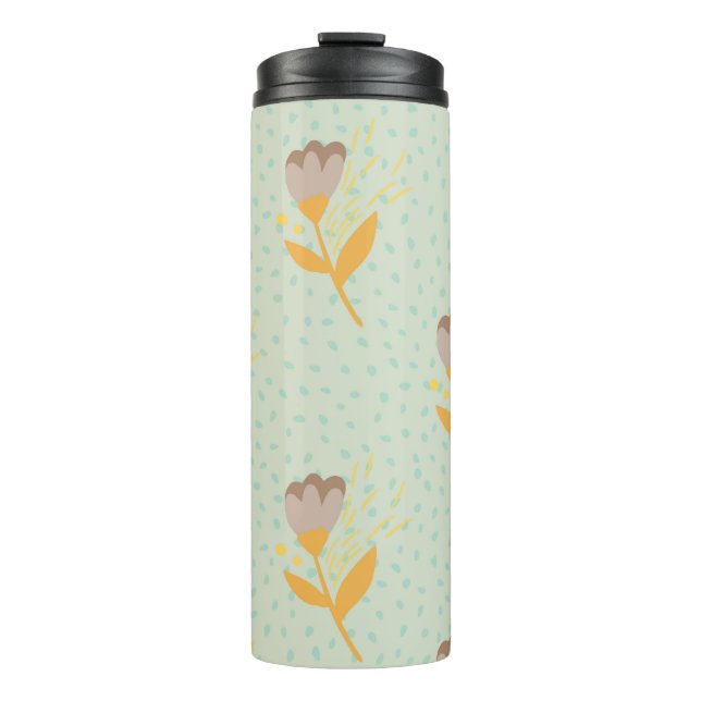 Termo Patrón de doodle de flor folclórica sin costura de (Anverso)