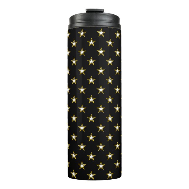 Termo Patrón de Ejército Negro y Dorado (Anverso)