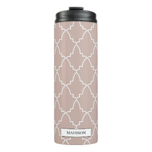 Termo Patrón de entramado marroquí beige
