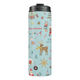 Termo Patrón de envolvimiento de Navidades de árbol frit