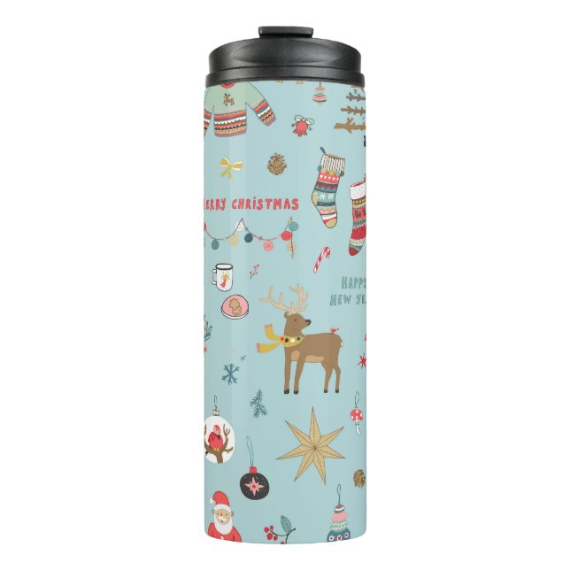 Termo Patrón de envolvimiento de Navidades de árbol frit (Anverso)