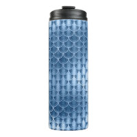 Patrón de escala de sirena Purpurina azul y platea