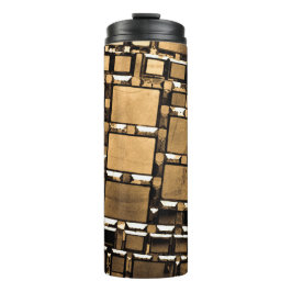 Termo Patrón de Espejos Geométricos de Sepia