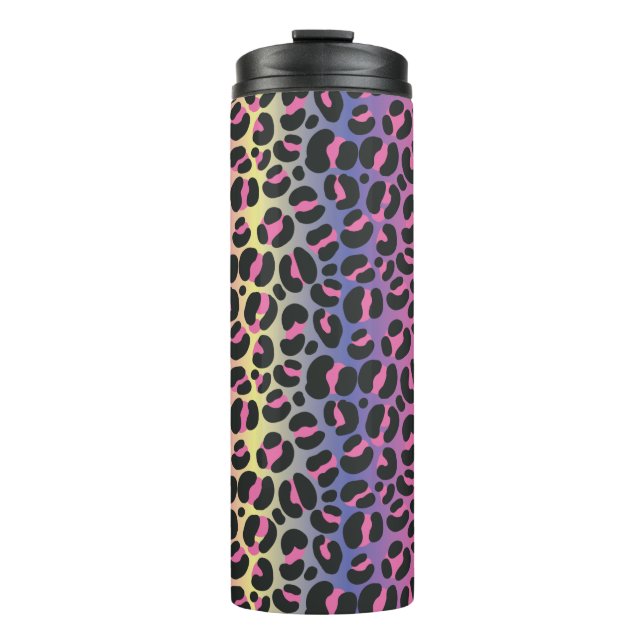 Termo Patrón de estampado de animal de leopardo arcoíris (Anverso)