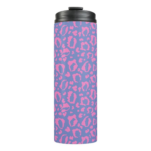 Termo Patrón de estampado de leopardo rosa y morado past (Anverso)