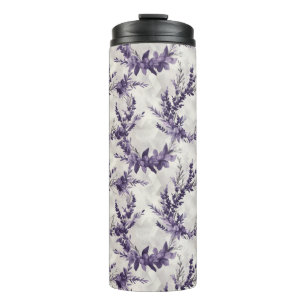Termo Patrón de estilo de color de la flor de lavanda rú