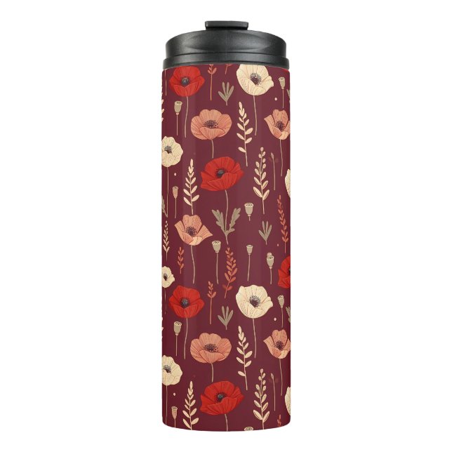 Termo Patrón de flor de amapola (Anverso)