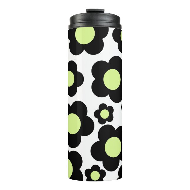 Termo Patrón de flor hippie verde neonatal precoz (Anverso)