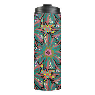 Termo Patrón de flor vintage. Estilo Doodle, flor de pri