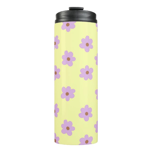 Termo Patrón De Flor Y2K Hippie Retro Púrpura (Anverso)