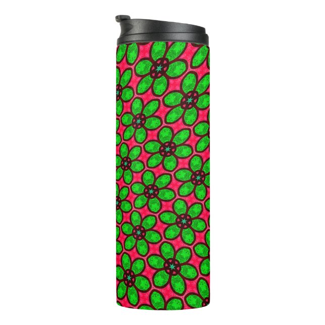 Termo Patrón de flores abstractas (Rotado hacia la derecha)