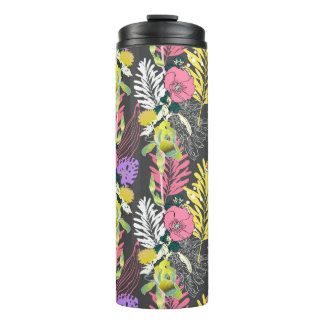 Termo Patrón de flores artísticas sin foco, hermoso tróp