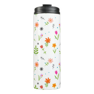 Termo Patrón de flores de Bonito floral