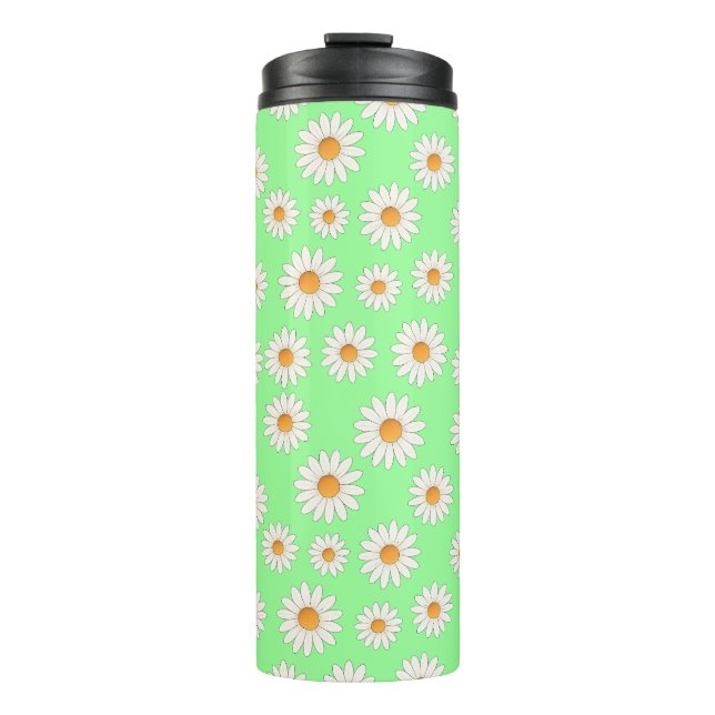 Termo Patrón de flores de margarita de moda - Diseñador  (Anverso)