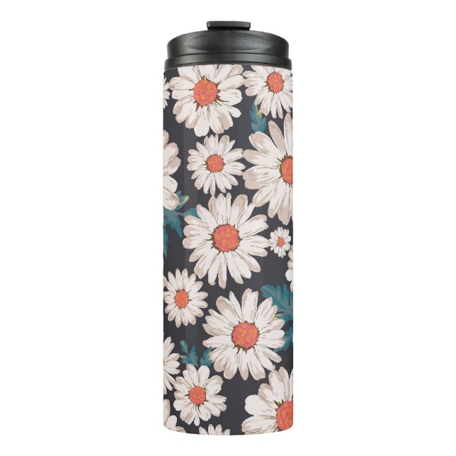 Termo Patrón de flores de margarita sin flor (Anverso)