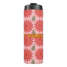 Termo Patrón de flores de primavera personalizadas para 