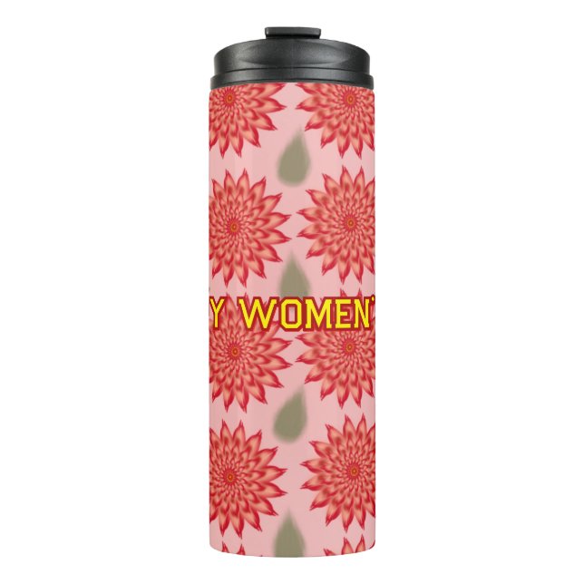 Termo Patrón de flores de primavera personalizadas para  (Anverso)