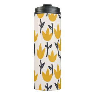 Termo Patrón de flores de tulipano simple