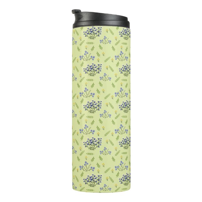 Termo patrón de flores púrpura y amarilla (Rotado hacia la derecha)
