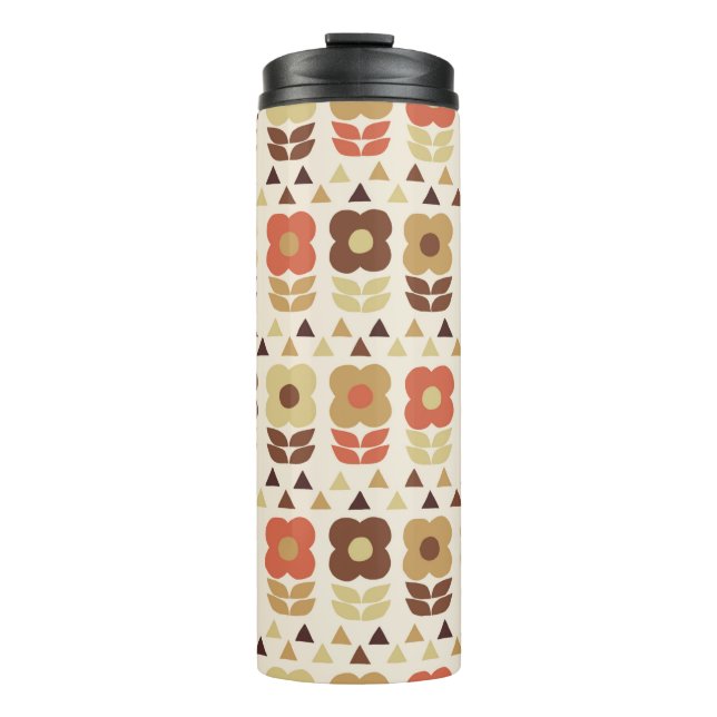 Termo Patrón de flores retro (Anverso)