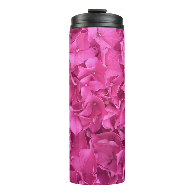 Termo Patrón de flores rosadas de Hydrangea (Anverso)