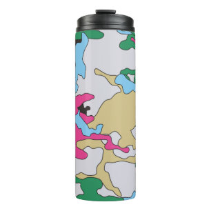Termo Patrón de fondo de camuflaje colorido y sin brillo