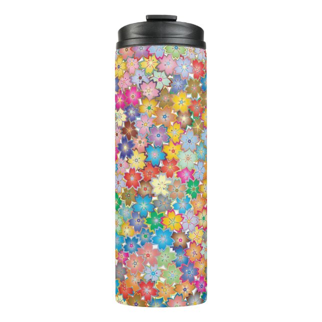 Termo Patrón de fondo de flores florales (Anverso)