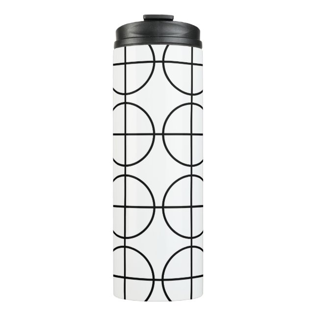 Termo Patrón de franja de círculo en blanco y negro (Anverso)