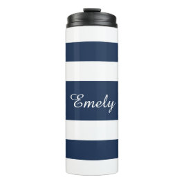 Termo Patrón de franjas azules personalizadas