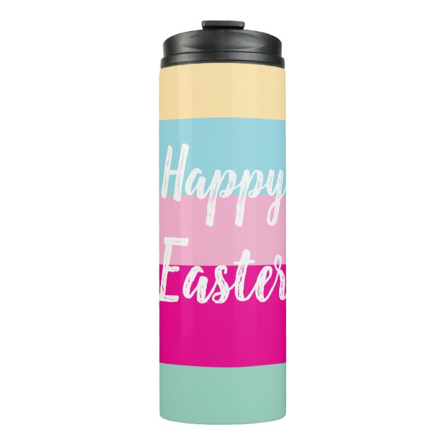 Termo Patrón de franjas coloridas Feliz tarjeta plana de (Anverso)